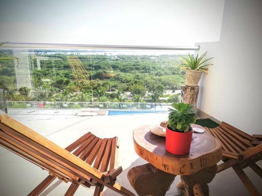 Beautiful 2b 2br Ocean/lagoon View Pool Gym Apartamento Cancún