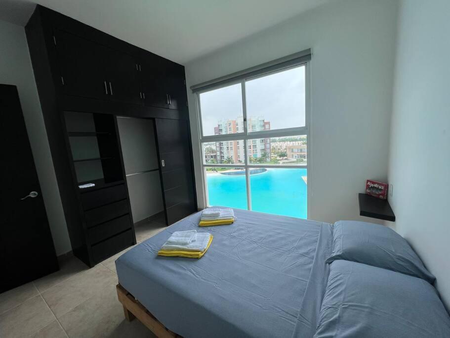 Apartamento лагуна. прохладная. с бассейном, 15 мин от моря
