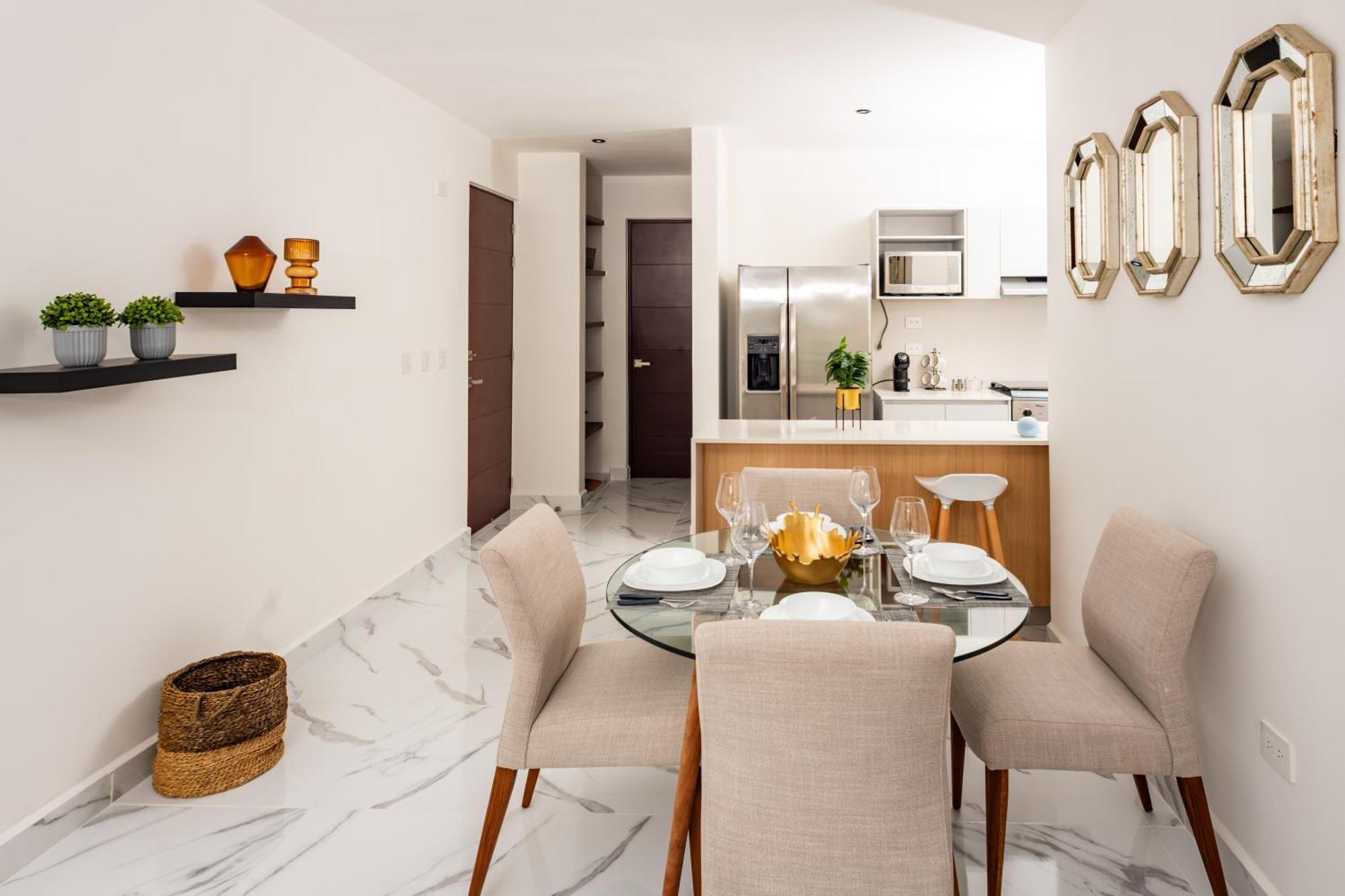 2br Moderno En Residencial Ombu Cancun